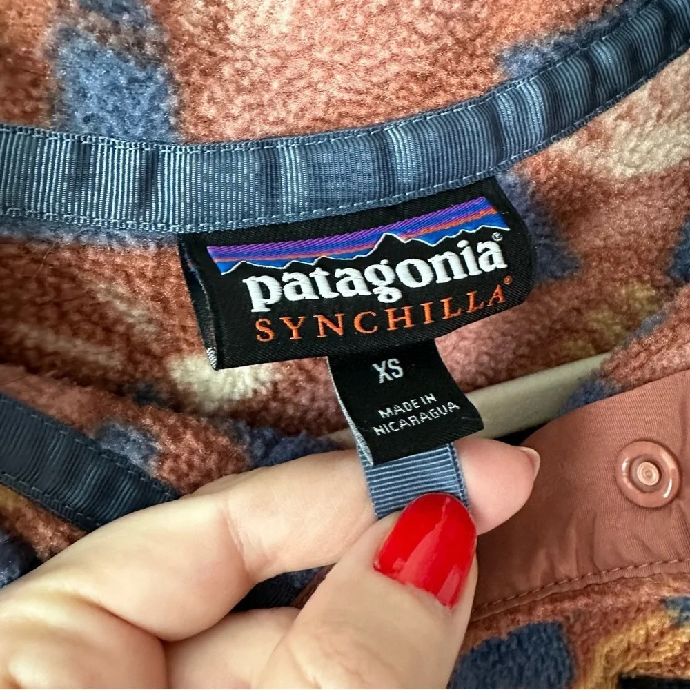 PATAGONIA Synchilla Canyon Pink Fleece SZ XS - Picture 9 of 11